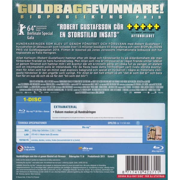 Hundraåringen som klev ut genom fönstret och försvann Blu-Ray (Begagnad)