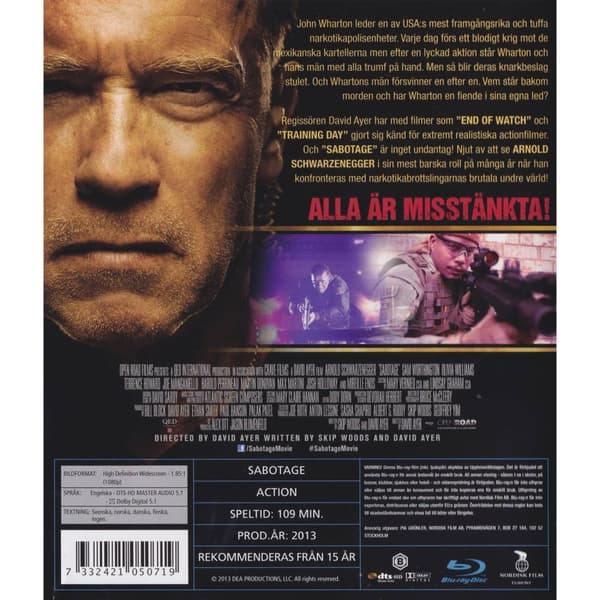 Sabotage Blu-Ray (Brukt)