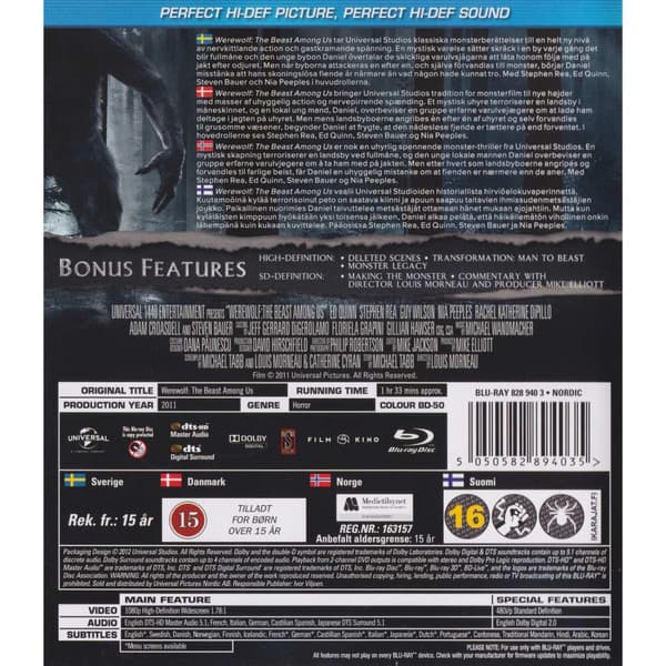 Werewolf The Beast Among Us Blu-Ray (Begagnad)