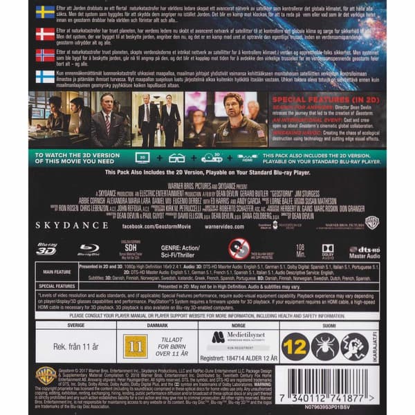 Geostorm 3D Blu-Ray (Begagnad)