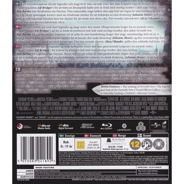 Seventh Son Blu-Ray (Brugt)