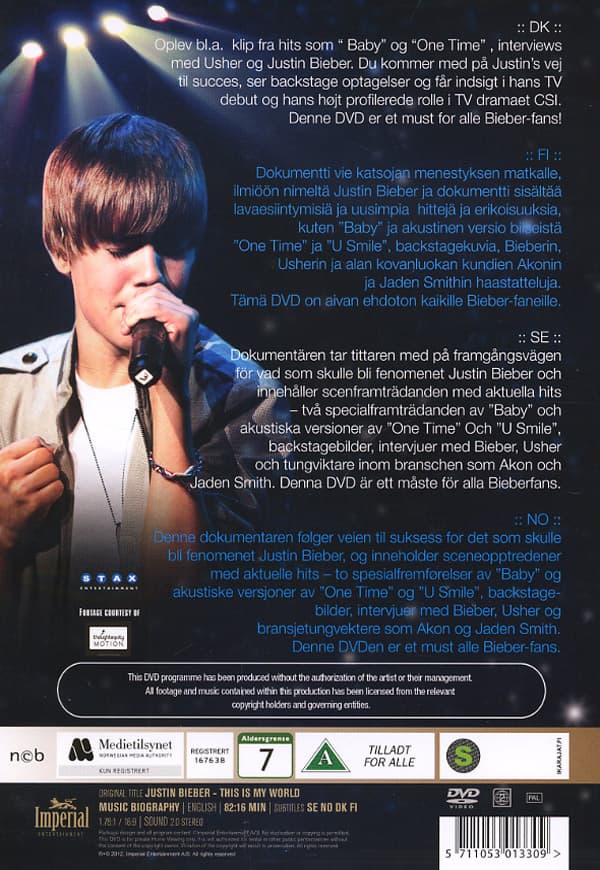 Bieber Justin: This is my world (DVD)