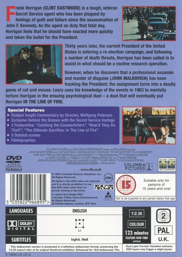 Clint Eastwood / I skottlinjen (Ej svensk text) (DVD)