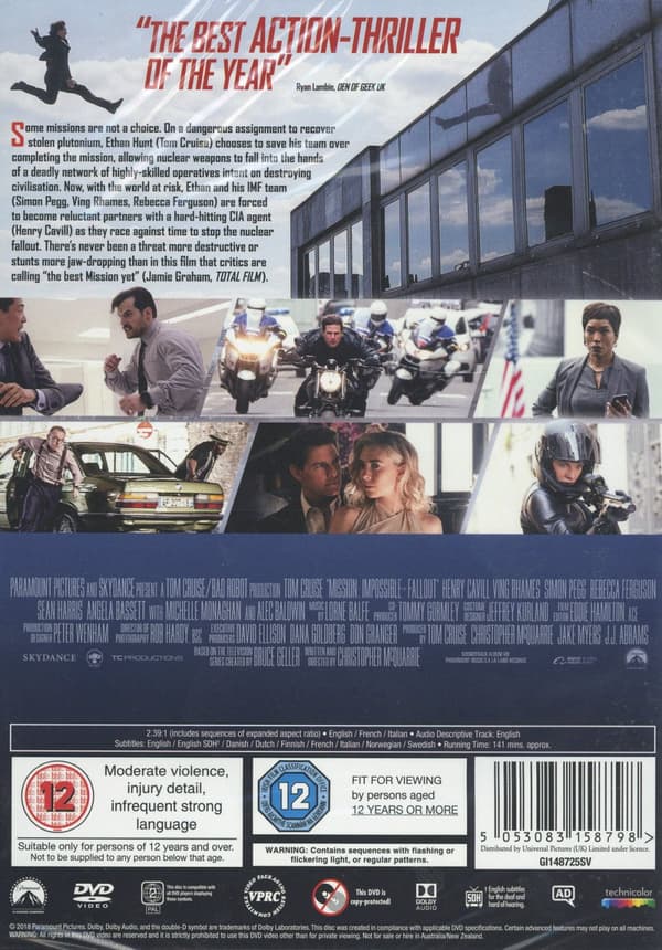 Mission: Impossible 6 / Fallout (DVD)