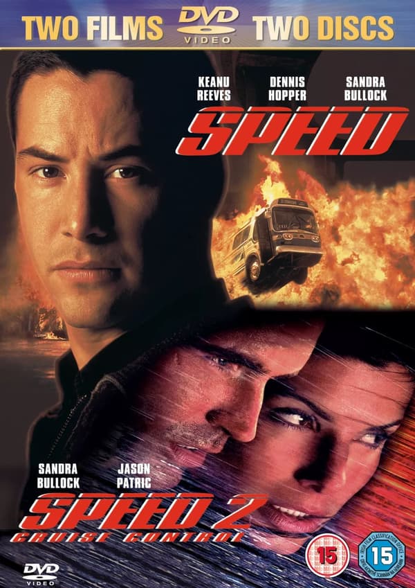 Speed/Speed 2 - Cruise Control [15] DVD Box Set - Keanu Reeves Region 2 (Brand New)