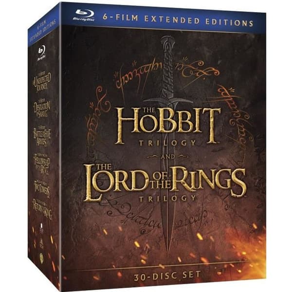 Blu-ray The Hobbit och Sagan om ringen, trilogierna - Förlängd version