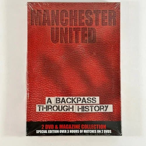 MANCHESTER UNITED - A BACKPASS THROUGH HISTORY 2 DVD Discs Magazine Region 2 (Brand New)