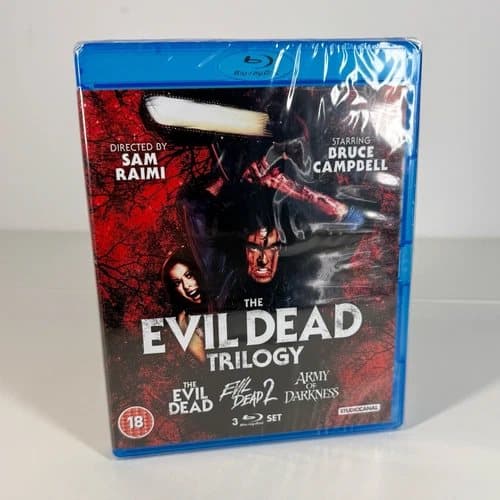 Evil Dead Trilogy Blu-Ray DVD Box Set 3 Discs Classic Horror Films Region 2 (Brand New)