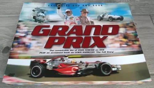 Grand Prix Gift Set: Enzo Ferrari DVD & Lewis Hamilton ‘The Full Story’ Book Region 2 (Brand New)