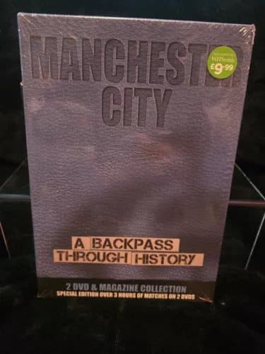 Manchester City - A Backpass Through History - Magazine + 2 DVD set - Region 2 (Brand New)