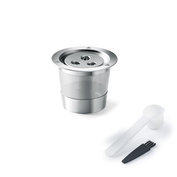 INF K Cups Gjenbrukbare kaffeputer for Ninja Dual Brew kaffemaskin white spoon
