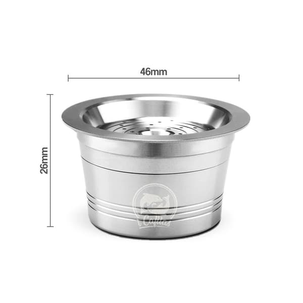 INF Kaffekapslar Cafissimo Kapslar Påfyllningsbara kaffekapslar Hållare Filter Silver