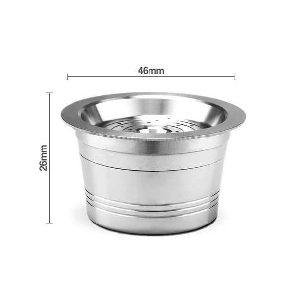 INF Kaffekapslar Cafissimo Kapslar Påfyllningsbara kaffekapslar Hållare Filter Silver