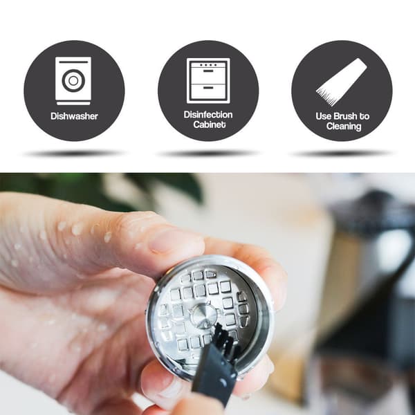 INF Kaffekapslar Cafissimo Kapslar Påfyllningsbara kaffekapslar Hållare Filter Silver