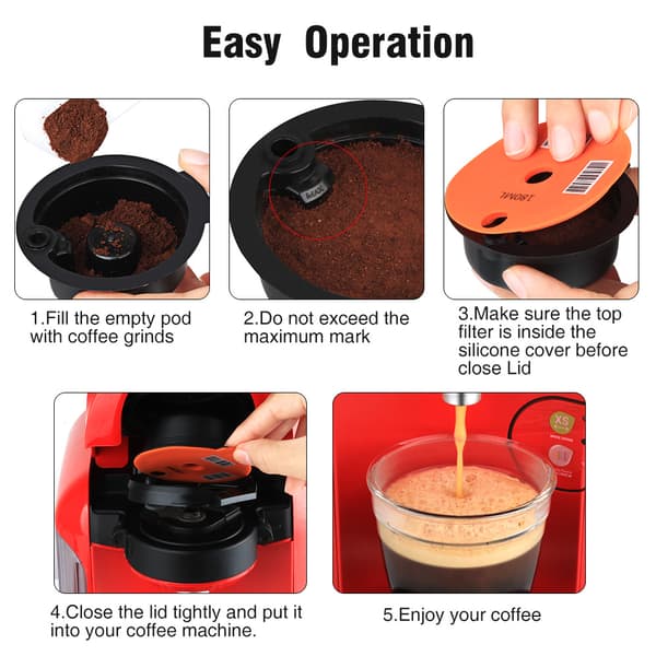 INF Kaffefilter påfyllbare kaffekapsler 180 ml