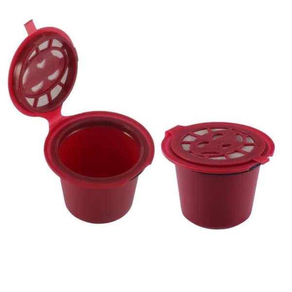2st för Nespresso kapselfilter Återanvändbara kaffepåfyllningsbara kapslar Universal för Nescafe med skedborste