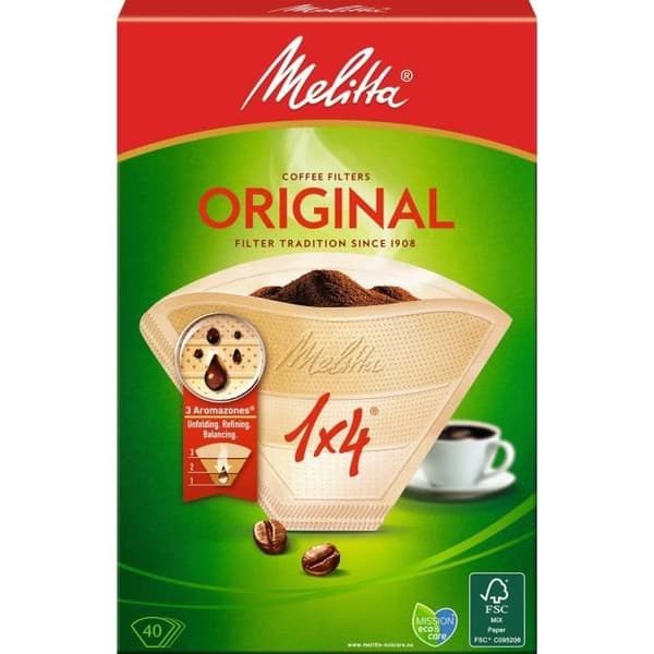 MELITTA Kaffefilter 1X4/40 Brun