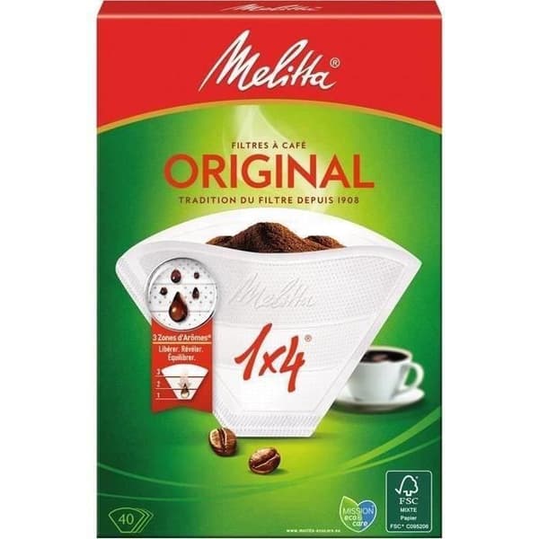 MELITTA Original papperskon kaffefilter 1x4 - x40