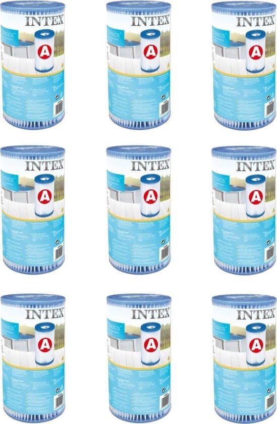 Intex 29000 filterpatron type A 9 stk til pool 244/305/366 cm