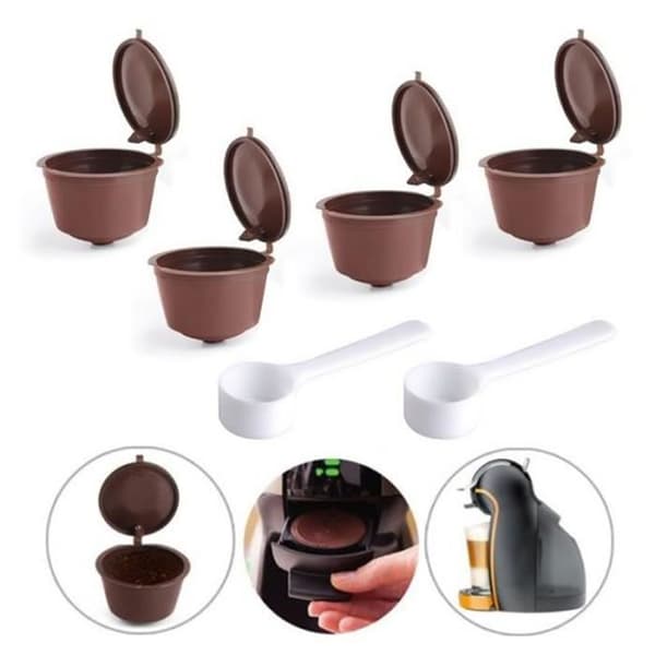 Espressokaffekapselfilter - Nescafe - Brun - 4st - Med 2 skedar - Dolce Gusto-kompatibel