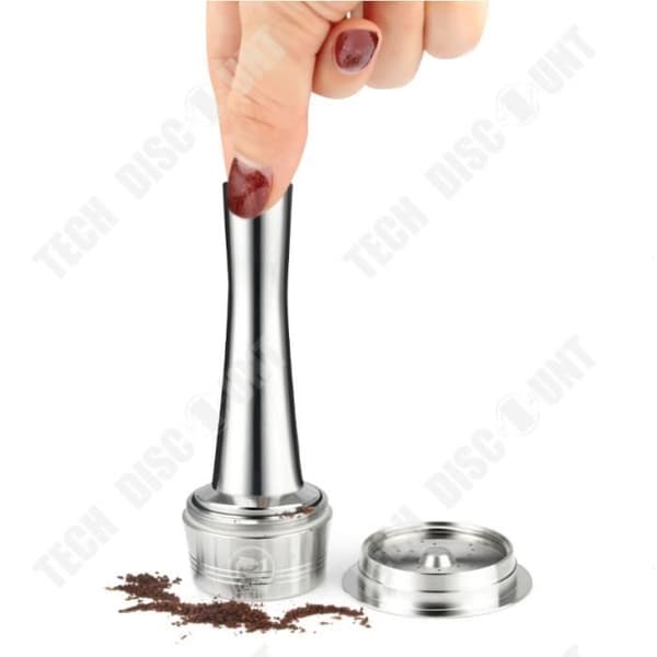 TD® återanvändbara kaffekapslar/filter/påfyllningsbara kapslar Kompatibel med Nespresso-maskiner i rostfritt stål