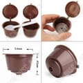 Miniatyrbild 4 av 4: TD® 4 delar återanvändbara kaffekapselfilter Kompatibla Espresso Dolce Gusto Nescafé / Brun