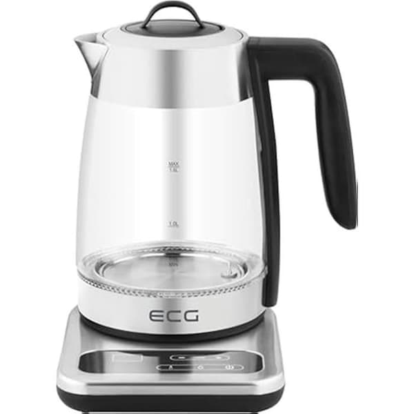Elkanna - ECG - RK 1891 - Avtagbar infuser i rostfritt stål - Justerbar temperatur - Borosilikatglas Transparent