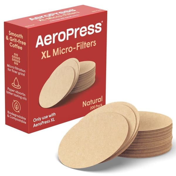 Engångs kaffefilter Aero press - 2502010049 - AeroPress - XL naturliga pappersfilter 200 stycken