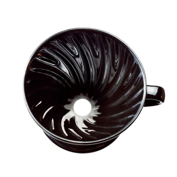 Permanent kaffefilter - återanvändbart kaffefilter Hario - KDC-02-B - V60 Kasuya kaffebryggare - Svart