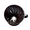 Miniatyrbild 2 av 4: Permanent kaffefilter - återanvändbart kaffefilter Hario - KDC-02-B - V60 Kasuya kaffebryggare - Svart