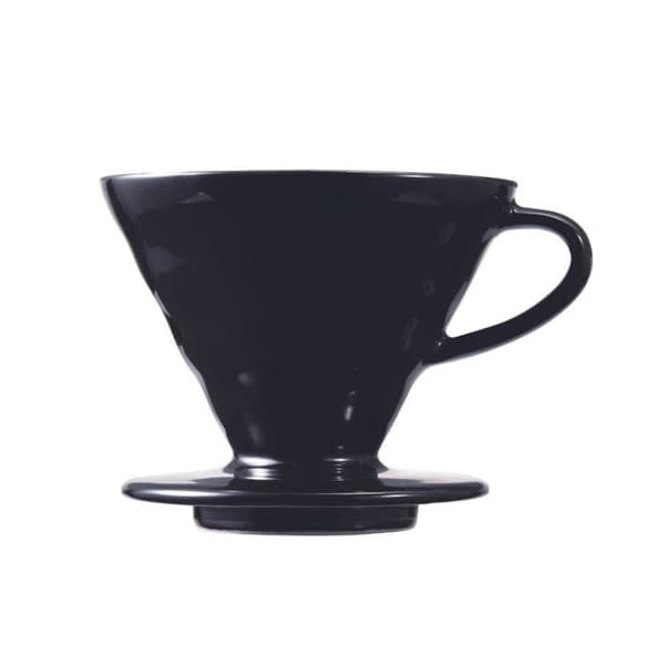 Permanent kaffefilter - återanvändbart kaffefilter Hario - KDC-02-B - V60 Kasuya kaffebryggare - Svart