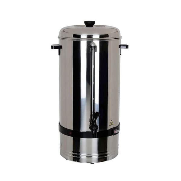 Perkolator 15 Liter - L2G - Kromat Stål - Droppfri Krane - Nivåindikator - 100 Koppar