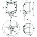 Miniatyrbild 3 av 4: Fristom Arbetsbelysning 12 V, 24 V, 36 V FT-036 LED 90453 Närfältsbelysning (B x H x D) 100 x 100 x 75 mm 1800 lm 6000