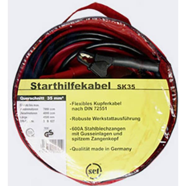 SET® SK35 Startkabel 35 mm² Koppar 4.50 m med stålplåtstång, utan skyddskrets