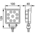 Miniatyrbild 3 av 3: Hella Valuefit Arbetsbelysning 12 V, 24 V S1500 LED 1GA 357 103-012 Närfältsbelysning (B x H x D) 100 x 129 x 40 mm 150
