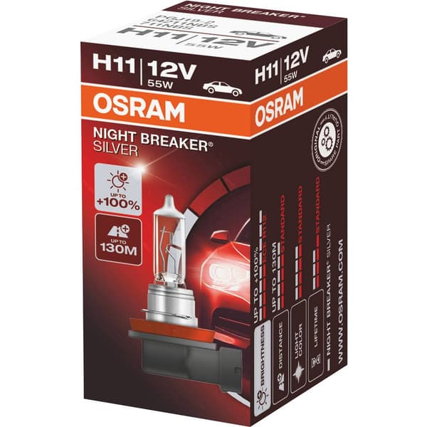 OSRAM 64211NBS Halogenlampa Night Breaker® Silver H11 55 W 12 V