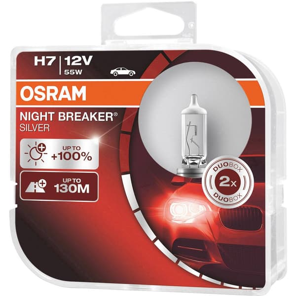 OSRAM 64210NBS-HCB Halogenlampa Night Breaker® Silver H7 55 W 12 V