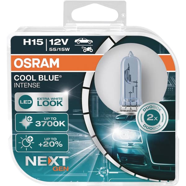 OSRAM 64176CBN-HCB Halogenlampa Cool Blue Intense H15 15/55 W 12 V