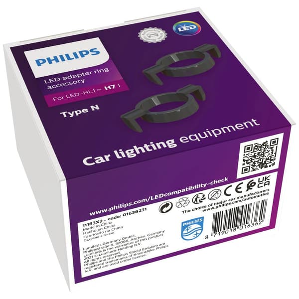 Philips Automotive Bil lampsockel 11183X2 Sockel PX26d Konstruktion (Bilbelysning) H7