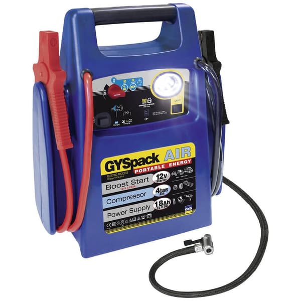GYS Starthjälpsystem Gyspack Air 3in1 026322 Startström (12 V): 480 A Spänningsomvandlare 230 V, Kompressor, Polaritets