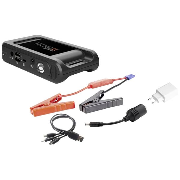 Technaxx Starthjälpsystem TX-218 5030 Startström (12 V): 350 A Kompressor, Elektronikskydd, Arbetsljus, Polaritetsskydd