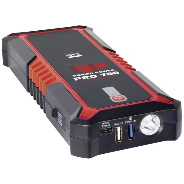 GYS Starthjälpsystem Nomad-Power 700 027510 Startström (12 V): 600 A USB-uttag 2x, Indikatornivå, Arbetsljus