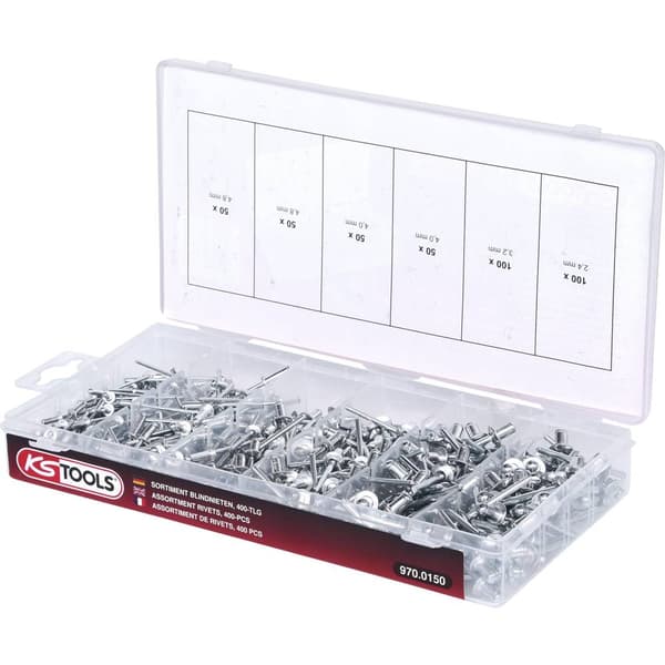 KS Tools 970.0150 Sortiment blindnitar, 400-delars