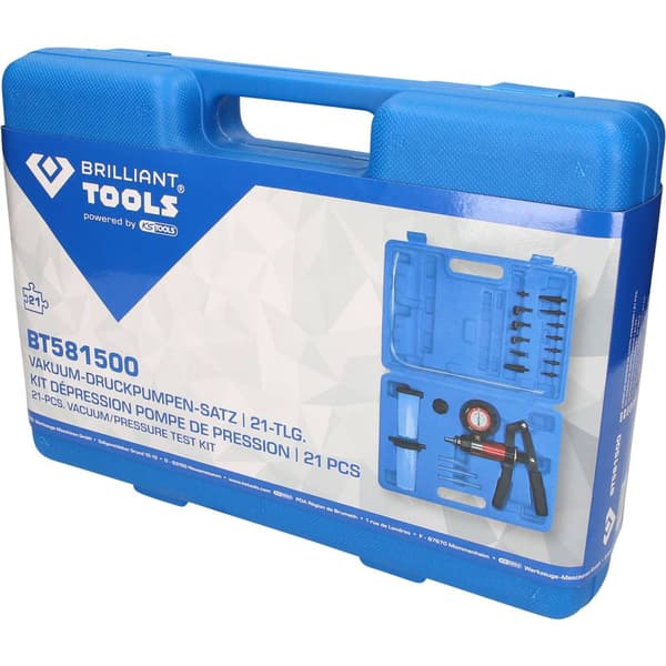 Brilliant Tools BT581500 Vakuum-tryckpumps-sats, 21-delars