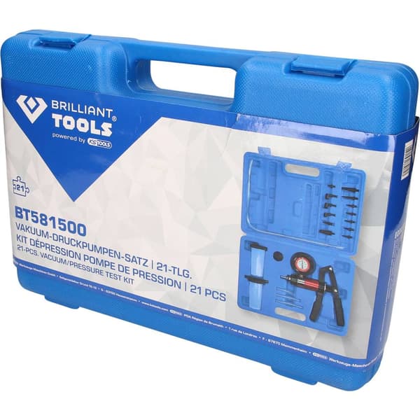 Brilliant Tools BT581500 Vakuum-tryckpumps-sats, 21-delars
