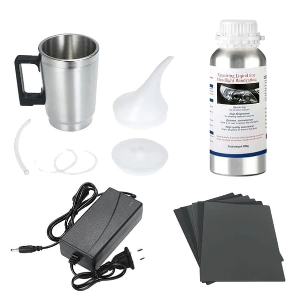 Ajovalojen kunnostussarja, 800ML nestemäinen polymeerilakka, autotallin työkalut, ajovalojen korjaussarja headlight repair kit 2