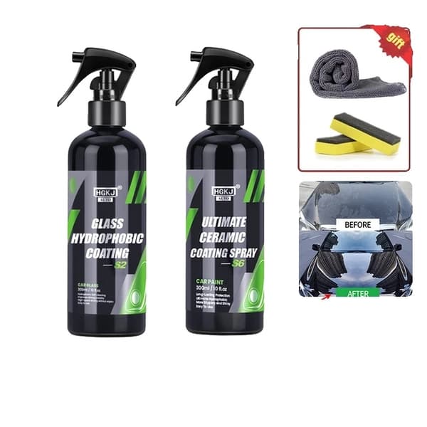 Auton lasipinnoiteaine, sadeveden suojaus, vedenpitävä suihke, S2-300ml x S6-300ml, lasipinnoite