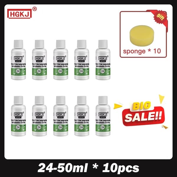 Auton muovin uudistaja, hydrofobinen kaava, pitkäkestoinen suojaus, 50ml x 10kpl