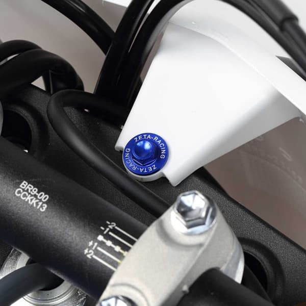 Zeta Yamaha Yz 450 F 18-21/yz 250 F 19-21/yz 450 F 19-21/yz 250 Fx 20 Ze88-5676 Skruvsats För Kåpa I Aluminium Blå