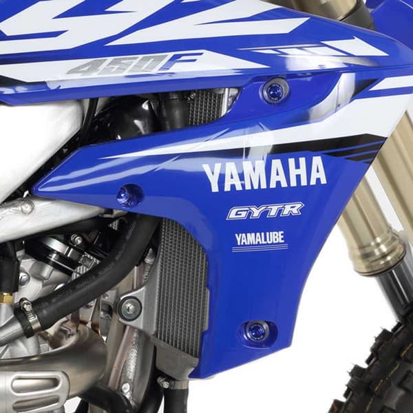 Zeta Yamaha Yz 450 F 18-21/yz 250 F 19-21/yz 450 F 19-21/yz 250 Fx 20 Ze88-5676 Skruvsats För Kåpa I Aluminium Blå